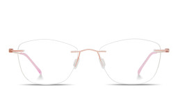 Shop Modo Rimless Cat-Eye Eyeglasses in Pink online.