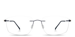 Modo Rimless Rectangle Eyeglasses in Matte Navy – Product Photo 1