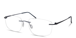 Modo Rimless Rectangle Eyeglasses in Matte Navy – Product Photo 2