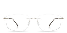 Modo Rimless Rectangle Eyeglasses in Silver – Product Photo 3