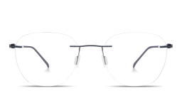 Shop Modo Rimless Round Eyeglasses in Matte Navy online.