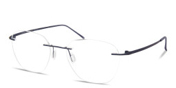 Shop Modo Rimless Round Eyeglasses in Matte Navy online.