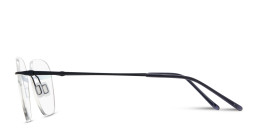 Shop Modo Rimless Round Eyeglasses in Matte Navy online.