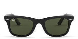 Shop Ray-Ban Wayfarer Square Sunglasses in Black online.
