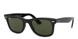 Shop Ray-Ban Wayfarer Square Sunglasses in Black online.
