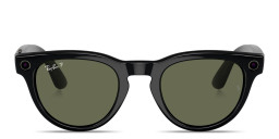 Shop Ray-Ban Meta Headliner Unisex Panthos Sunglasses in Shiny Black online.