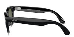 Shop Ray-Ban Meta Headliner Unisex Panthos Sunglasses in Shiny Black online.