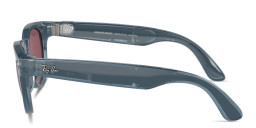 Shop Ray-Ban Meta Headliner Unisex Panthos Sunglasses in Shiny Jeans online.