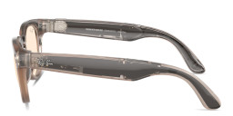 Shop Ray-Ban Meta Headliner Unisex Panthos Sunglasses in Shiny Warm Stone online.