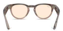 Shop Ray-Ban Meta Headliner Unisex Panthos Sunglasses in Shiny Warm Stone online.