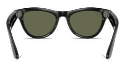 Shop Ray-Ban Meta Skyler Unisex Cat-Eye Sunglasses in Shiny Black online.