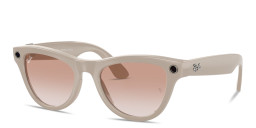 Ray-Ban Meta Skyler Unisex Cat-Eye Sunglasses in Shiny Chalky Gray – Product Photo 2