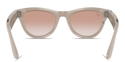 Shop Ray-Ban Meta Skyler Unisex Cat-Eye Sunglasses in Shiny Chalky Gray online.