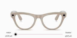 Ray-Ban Meta Skyler Unisex Cat in Shiny Chalky Gray/Transitions Sapphire – Product Photo 3