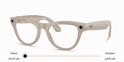 Ray-Ban Meta Skyler Unisex Cat in Shiny Chalky Gray – Product Photo 2