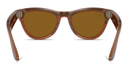 Ray-Ban Meta Skyler Unisex Cat-Eye Sunglasses in Shiny Caramel – Product Photo 4