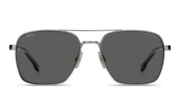 Shop Hugo Boss Logo Signature Aviator Sunglasses in Shiny Gunmetal online.