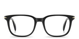 Shop DAVID BECKHAM Talisman Square Eyeglasses in Shiny Black online.