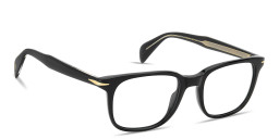 Shop DAVID BECKHAM Talisman Square Eyeglasses in Shiny Black online.