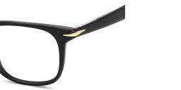 Shop DAVID BECKHAM Talisman Square Eyeglasses in Shiny Black online.