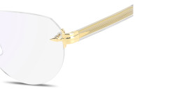 Shop DAVID BECKHAM Talisman Rimless Pilot Eyeglasses in Gold online.