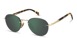 Shop DAVID BECKHAM Talisman Rimless Panthos Sunglasses in Gold online.