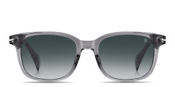Shop DAVID BECKHAM Talisman Square Sunglasses in Transparent Grey online.