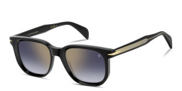 Shop DAVID BECKHAM Talisman Rectangle Sunglasses in Black online.