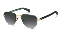 DAVID BECKHAM Talisman Rimless Pilot Sunglasses in Gold – Product Photo 2