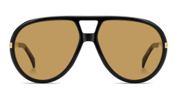 DAVID BECKHAM Talisman Oversized Pilot Sunglasses in Black – Product Photo 1