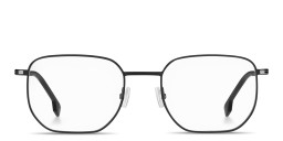Shop Hugo Boss Logo Signature Irregular Eyeglasses in Black online.
