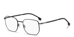 Shop Hugo Boss Logo Signature Irregular Eyeglasses in Black online.