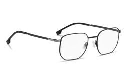 Shop Hugo Boss Logo Signature Irregular Eyeglasses in Black online.
