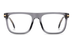 Shop Carrera Logo Lettering Square Eyeglasses in Transparent Grey online.