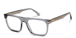 Shop Carrera Logo Lettering Square Eyeglasses in Transparent Grey online.