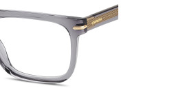 Shop Carrera Logo Lettering Square Eyeglasses in Transparent Grey online.