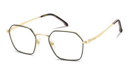 Shop Carrera Engraved Logo Irregular Eyeglasses in Black Gold online.
