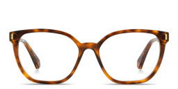Shop Polaroid Logo Lettering Square Eyeglasses in Havana online.
