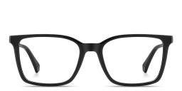Shop Polaroid Logo Lettering Rectangle Eyeglasses in Black online.