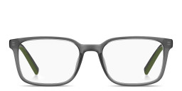 Shop Tommy Hilfiger Logo Rectangle Eyeglasses in Matte Grey online.