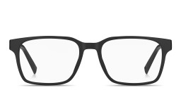 Shop Tommy Hilfiger Logo Signature Rectangle Eyeglasses in Black online.