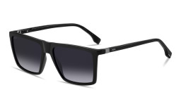Shop Hugo Boss Logo Signature Rectangle Sunglasses in Black online.