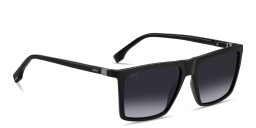 Shop Hugo Boss Logo Signature Rectangle Sunglasses in Black online.