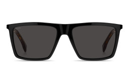 Shop Hugo Boss Logo Signature Rectangle Sunglasses in Black online.