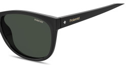 Shop Polaroid Stamped Logo Rectangle Sunglasses in Black online.