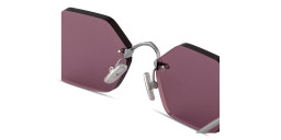 Eyepetizer Carnaby Unisex Rimless Irregular Sunglasses in Silver – Product Photo 4