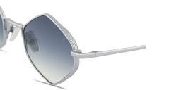 Shop Eyepetizer Walter Unisex Irregular Sunglasses in Silver online.