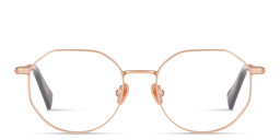 Shop ALL SAINTS Malin Unisex Irregular Eyeglasses in Gold online.