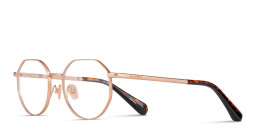 Shop ALL SAINTS Malin Unisex Irregular Eyeglasses in Gold online.