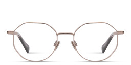 Shop ALL SAINTS Malin Unisex Irregular Eyeglasses in Silver online.